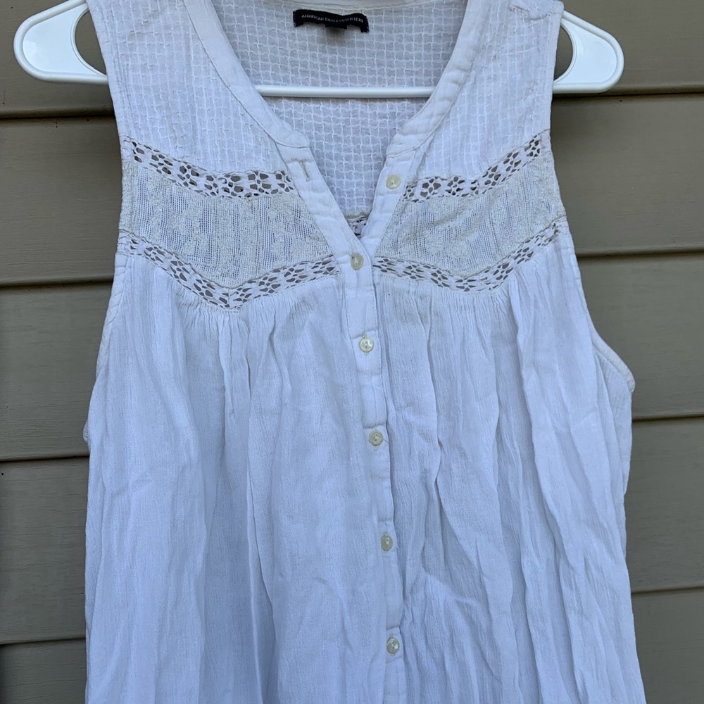 American Eagle white tank top blouse
